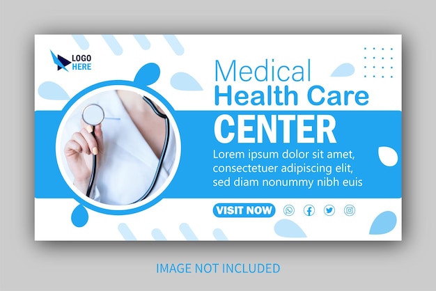 Medyczne Centrum Opieki Zdrowotnej Projekt Miniatury You Tube I Okładka Banera Okładki Mediów Społecznościowych