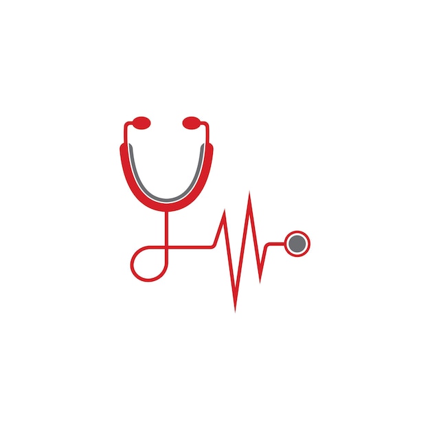 Medyczne Zdrowie Wektor Zdrowie Logo Z Symbolem Ikony Krzyża I Stetoskopu
