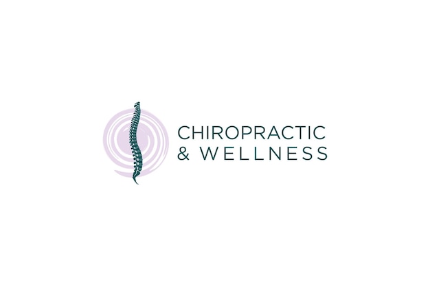 Medyczny Chiropraktyka Projektowanie Logo Kręgosłupa Ilustracja Kości Ogonowej Masaż Ortopedyczny Ikona Symbol Wellness