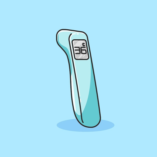 Medyczny cyfrowy bezkontaktowy termometr na podczerwień. pistolet termiczny