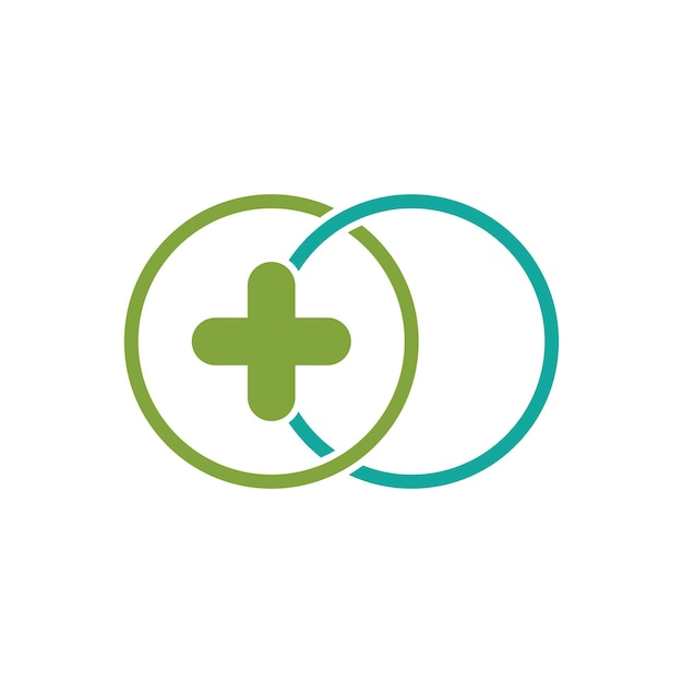 Medyczny Krzyż Ilustracja Logo Szablon