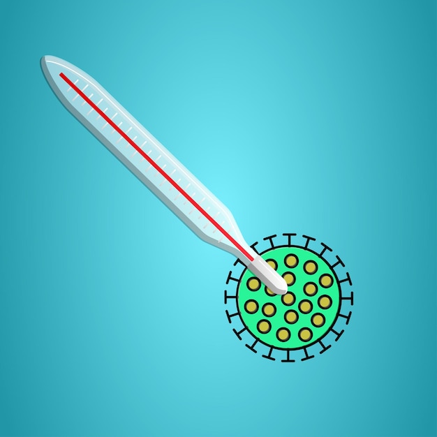 Medyczny szklany termometr rtęciowy do pomiaru temperatury i śmiertelnie niebezpiecznego koronawirusa