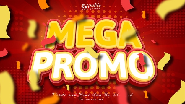 Mega Promocyjny Efekt Tekstowy 3d