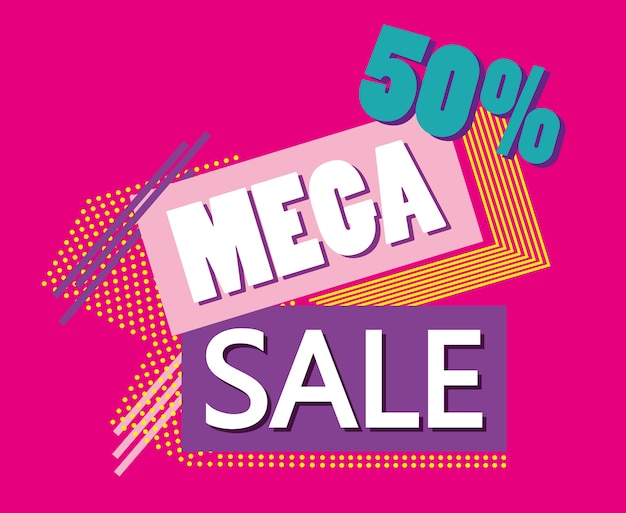 Mega Sale Rabaty Kolorowe Plakat Zakupów