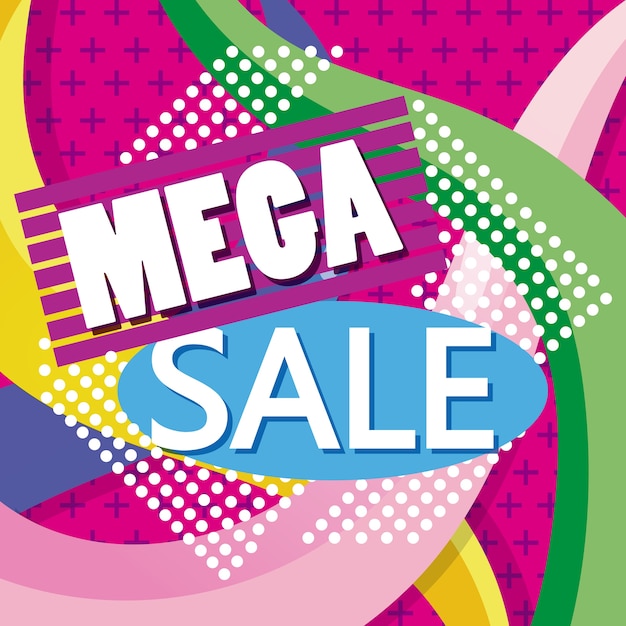 Mega Sale Rabaty Płynne I Płynne Plakat Koncepcji