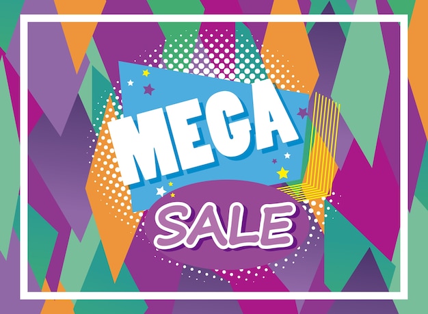 Mega sale rabaty płynne i płynne plakat koncepcji