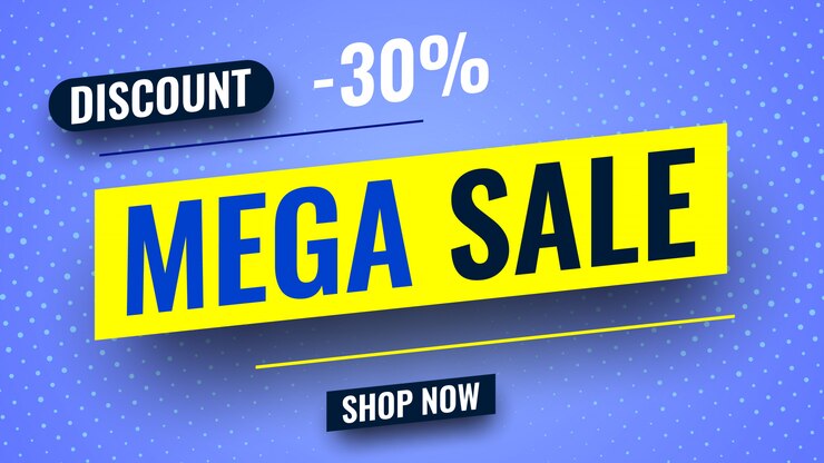 Wektor mega sprzedaż baner