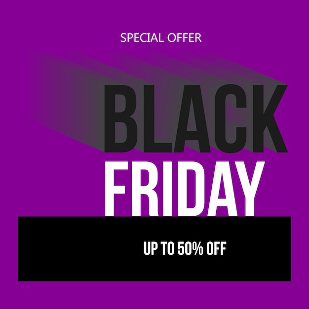 Mega wyprzedaż oferta specjalna Czarny piątek sprzedaż promocja banner fioletowy kolor tła