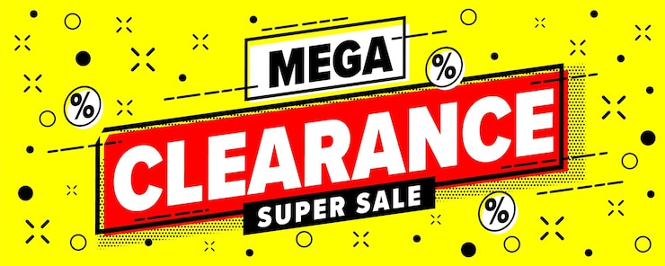 Wektor mega wyprzedaż reklama z super wyprzedażą