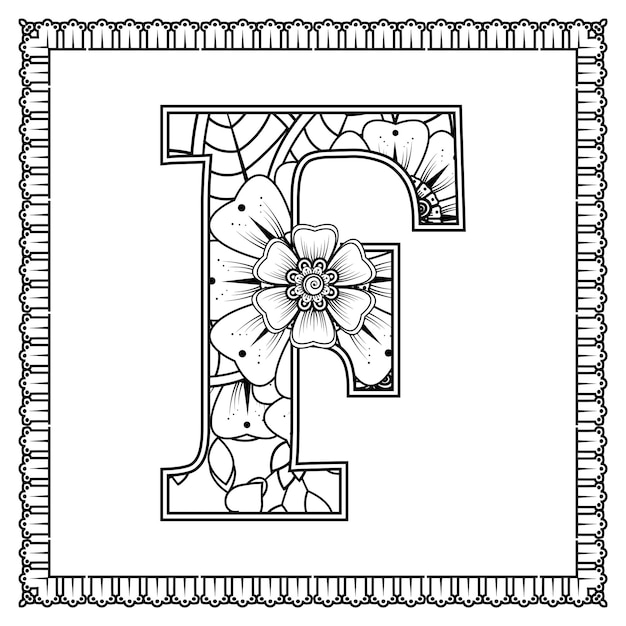 Mehndi kwiat dekoracyjny ornament w etnicznym stylu orientalnym doodle ornament zarys rysowania ręcznego