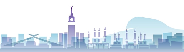 Mekka Przezroczyste Warstwy Gradient Zabytki Skyline