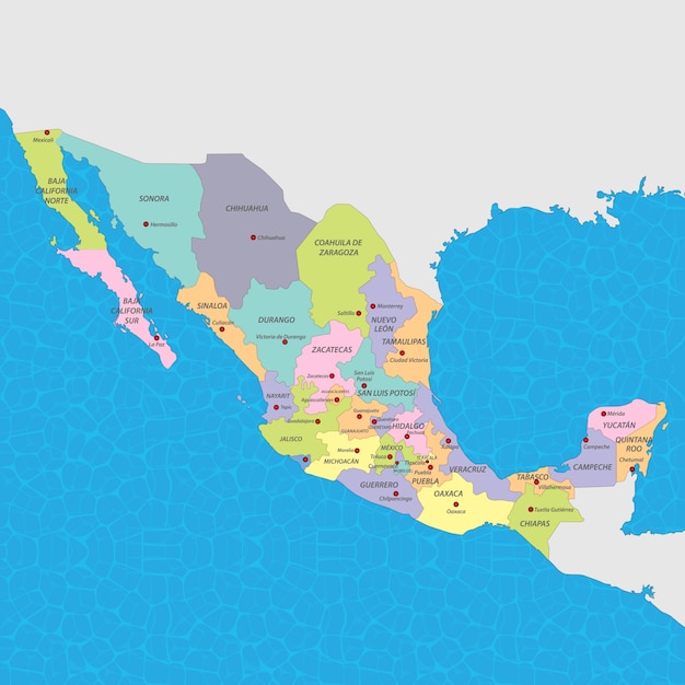 Plik wektorowy meksyk mapa wektor