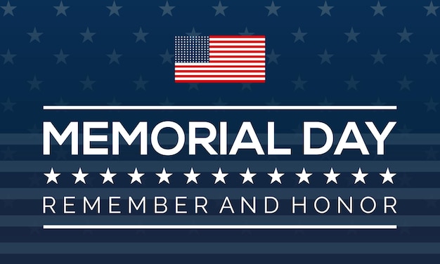 Memorial Day Usa Federalny Szablon świąteczny Baner Karty Plakat Tłoxa