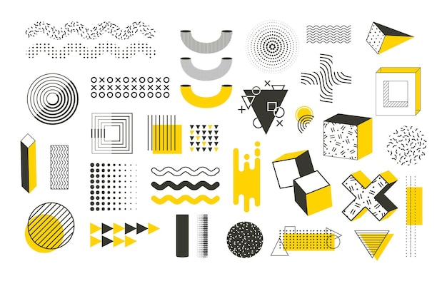 Memphis graficzna retro funky graficzna ilustracja wektorowa