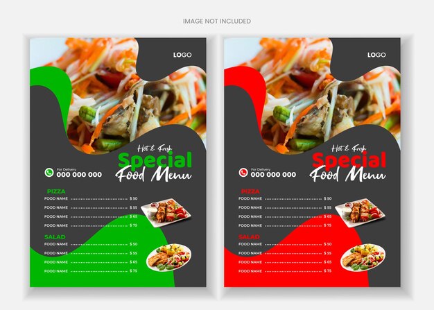 menu dla restauracji o nazwie menu żywności