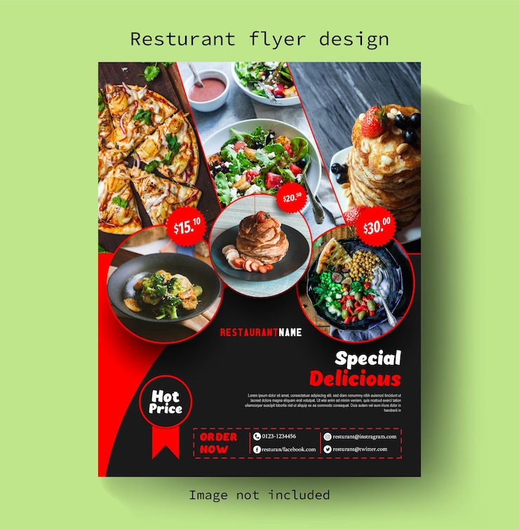 Wektor menu dla restauracji specjalne specjalne