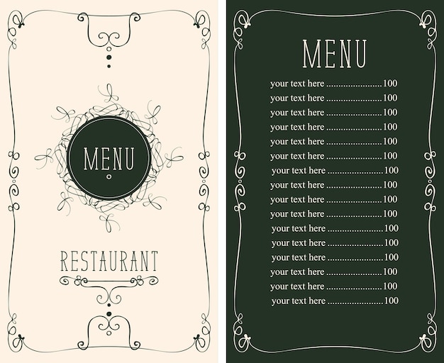 Menu Dla Restauracji