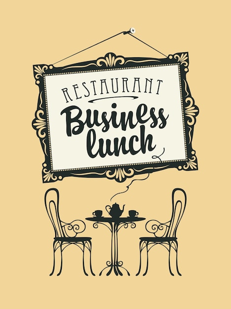 Plik wektorowy menu na lunch biznesowy