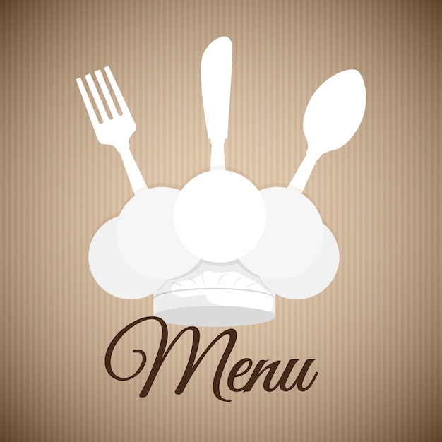 Menu pojęcie z karmowym ikona projektem, wektorowa ilustraci 10 eps grafika.