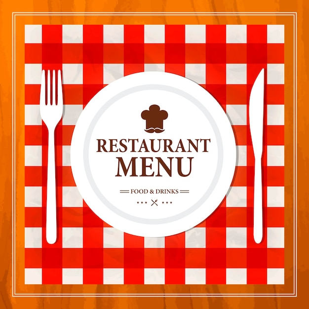 Menu restauracji jedzenie i napoje w stylu retro Szablon menu Ilustracja wektorowa