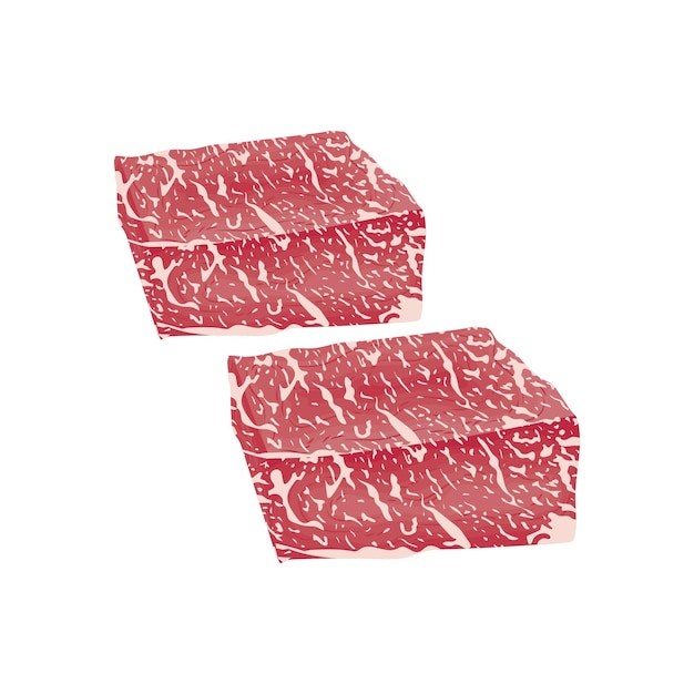 Plik wektorowy menu wagyu japoński grill posiłek wołowina wektor mięso słodkie zioła grill stek grill białko kreskówka kuchnia