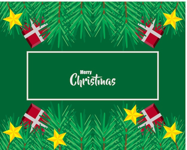 Merry Christmas Greeting Card Template