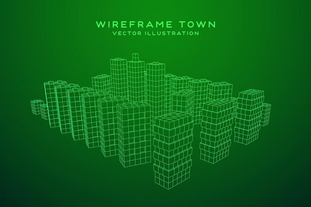 Mesh Cubes City Array