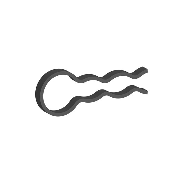 Plik wektorowy metalowa szpilka do włosów ikona wektor ilustracja symbol projektu