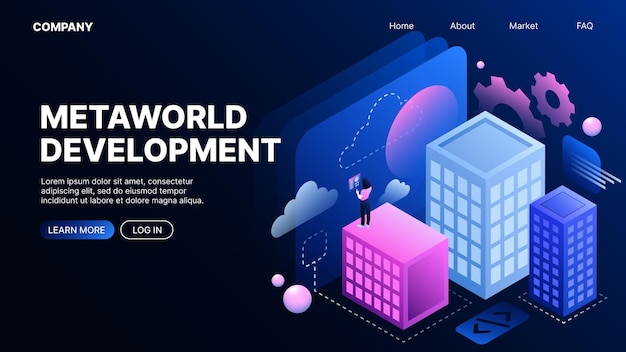 Metaworld Development Szablon Strony Docelowej Metaverse