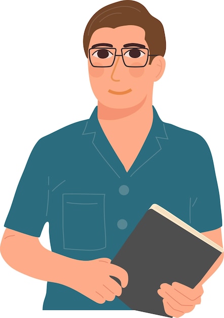 Mężczyzna Nauczyciel Edukacji Akademickiej Mowy Ilustracja Graficzna Sztuka Kreskówka