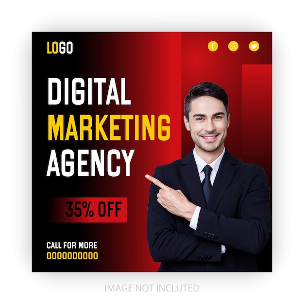 Mężczyzna w białej koszuli wygłasza prezentację na temat marketingu cyfrowego