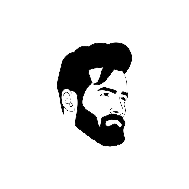 Mężczyzna z ikoną logo brody