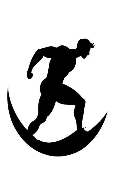 Mężczyźni Athletics Logo ilustracja koncepcja sztuki projektowanie wektorowe