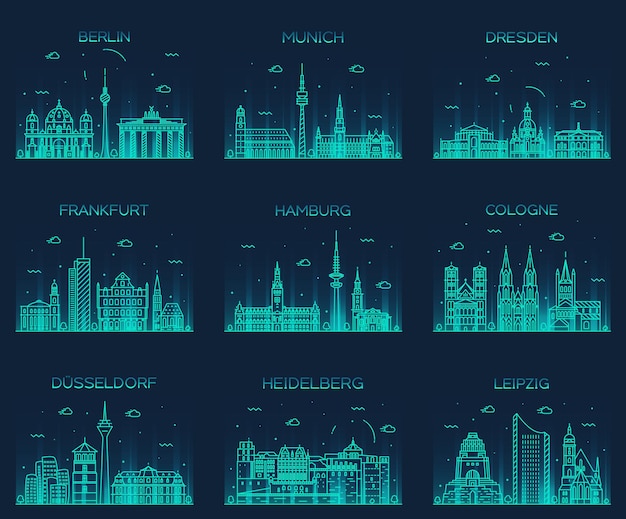 Miasta Niemieckie. Berlin, Monachium, Drezno, Frankfurt, Hamburg, Kolonia, Dusseldorf, Heidelberg