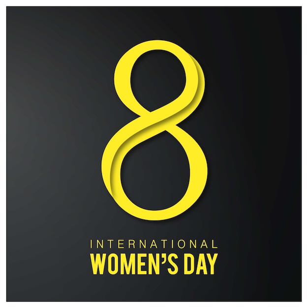 Międzynarodowa Karta Dzień Kobiet Z Ciemnym Tłem