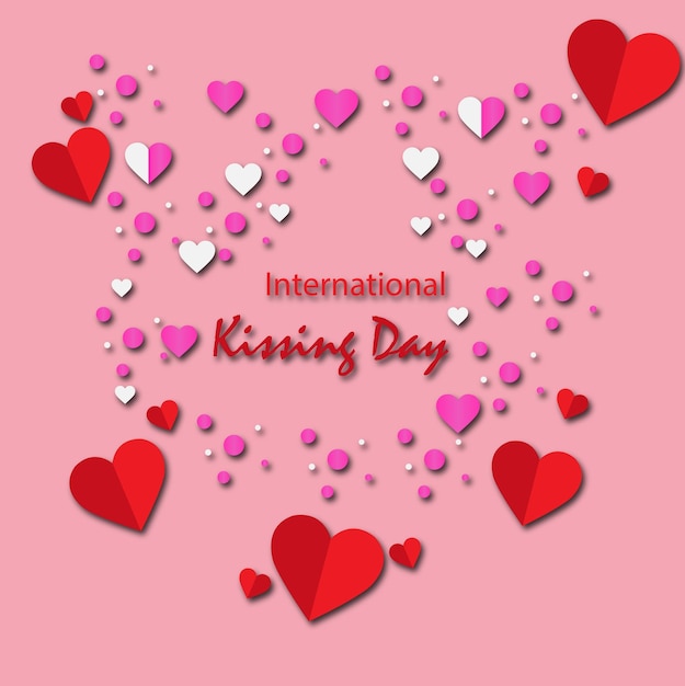 Międzynarodowy dzień całowania ilustracja wektorowa sztuki