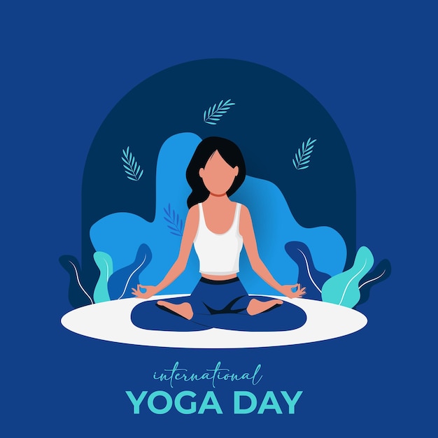 międzynarodowy dzień jogi joga postawa ciała wektor ilustracja projekt minimalny wektor