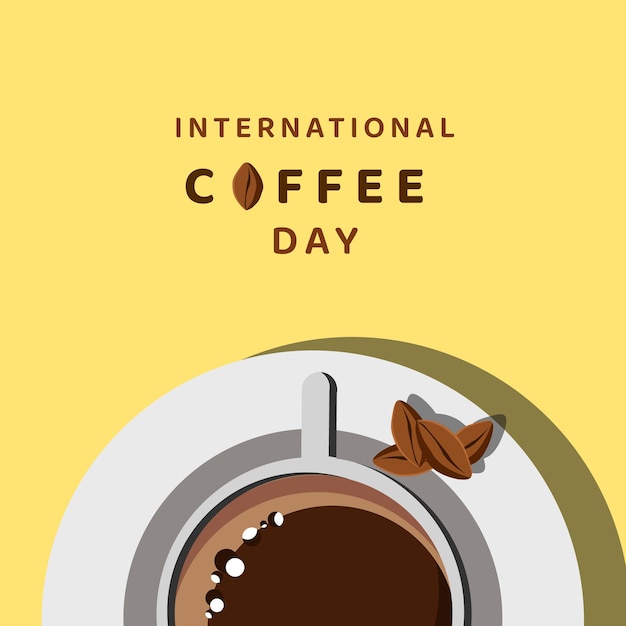 Międzynarodowy Dzień Kawy Ilustracja Wektor