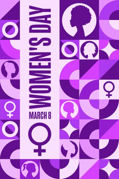 Plik wektorowy międzynarodowy dzień kobiet 8 marca koncepcja świąteczna szablon dla plakatów banerowych z tekstem wektor eps10 ilustracja