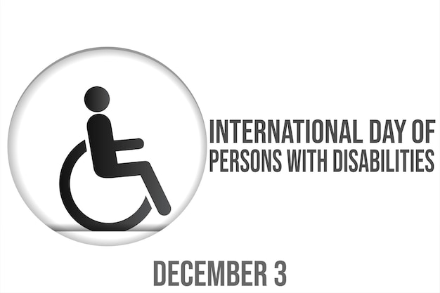 Plik wektorowy międzynarodowy dzień osoby niepełnosprawnej 3 grudnia