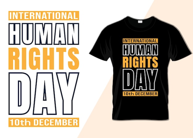 Plik wektorowy międzynarodowy dzień praw człowieka 10 grudnia projekt koszulki