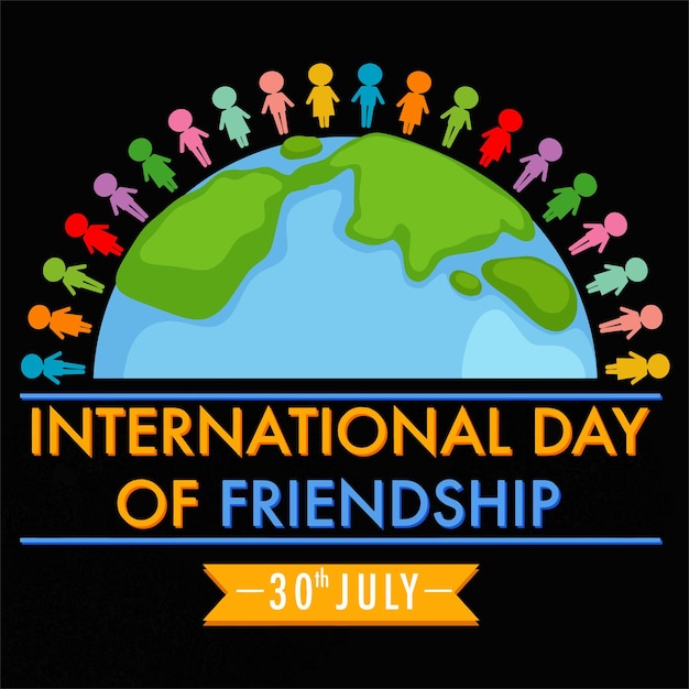 Międzynarodowy Dzień Przyjaźni Ilustracja Wektorowa Dzieło Sztuki