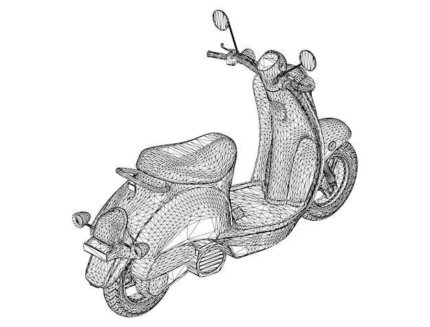 Miejski motocykl na białym tle Ilustracja wektorowa