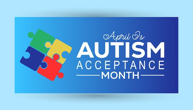 Plik wektorowy miesiąc akceptacji autyzmu obchodzony co roku w kwietniu