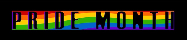 Miesiąc dumy LGBT w czerwcu. Karta wektor LGBT, plakat na miesiąc dumy.
