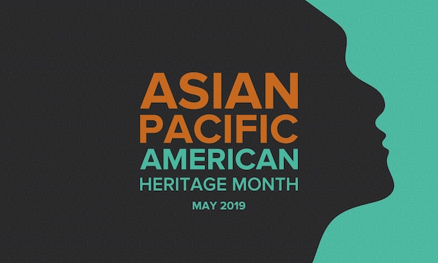 Miesiąc Dziedzictwa Amerykańskiego Z Azji I Pacyfiku Amerykanie Z Azji I Mieszkańcy Wysp Pacyfiku W Usa Grafika Wektorowa