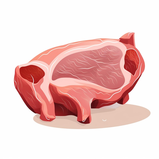 Mięso Wieprzowe Jedzenie Wektor Wzór świnia Ilustracja Odizolowany Gotowanie Ikona Zwierzę Gospodarstwo Restaura
