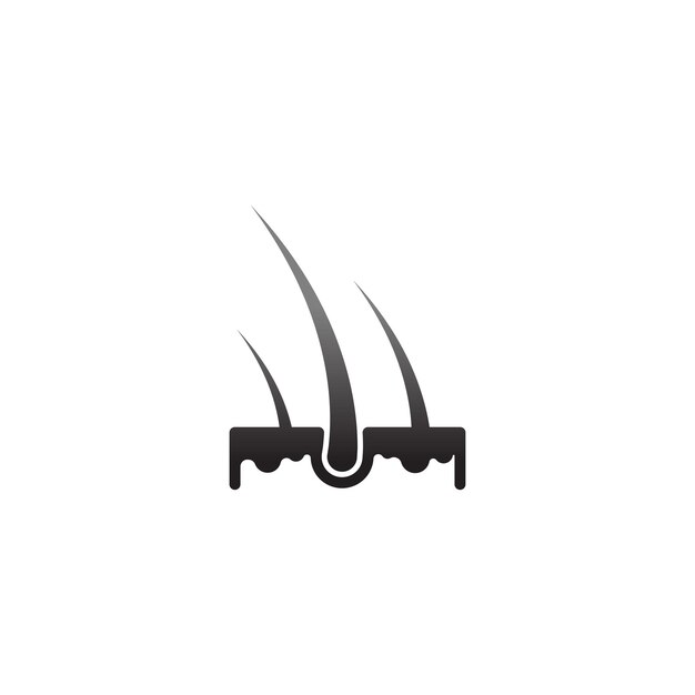 Plik wektorowy mieszek włosowy ilustracja logo ikona desain szablon
