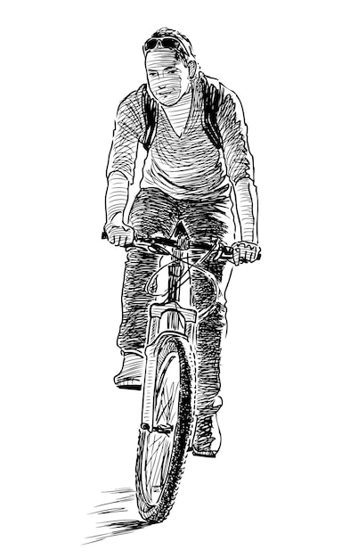 Mieszkaniec Miasta Jeździ Na Rowerze
