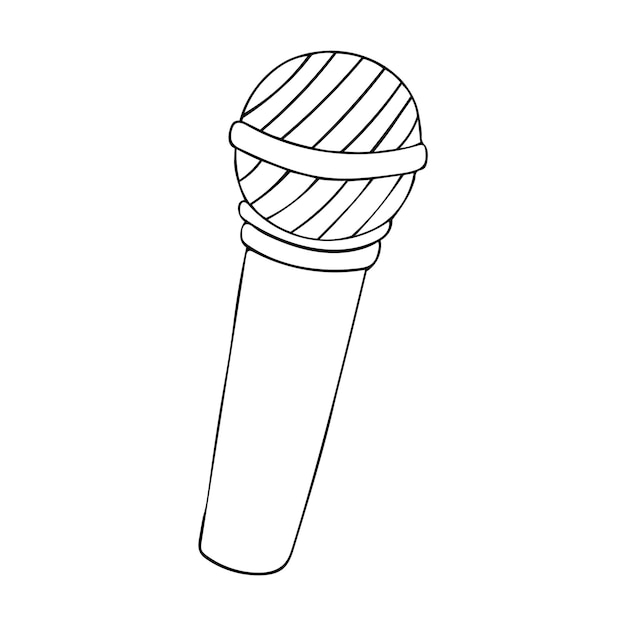 Mikrofon na białym tle Ilustracja wektorowa